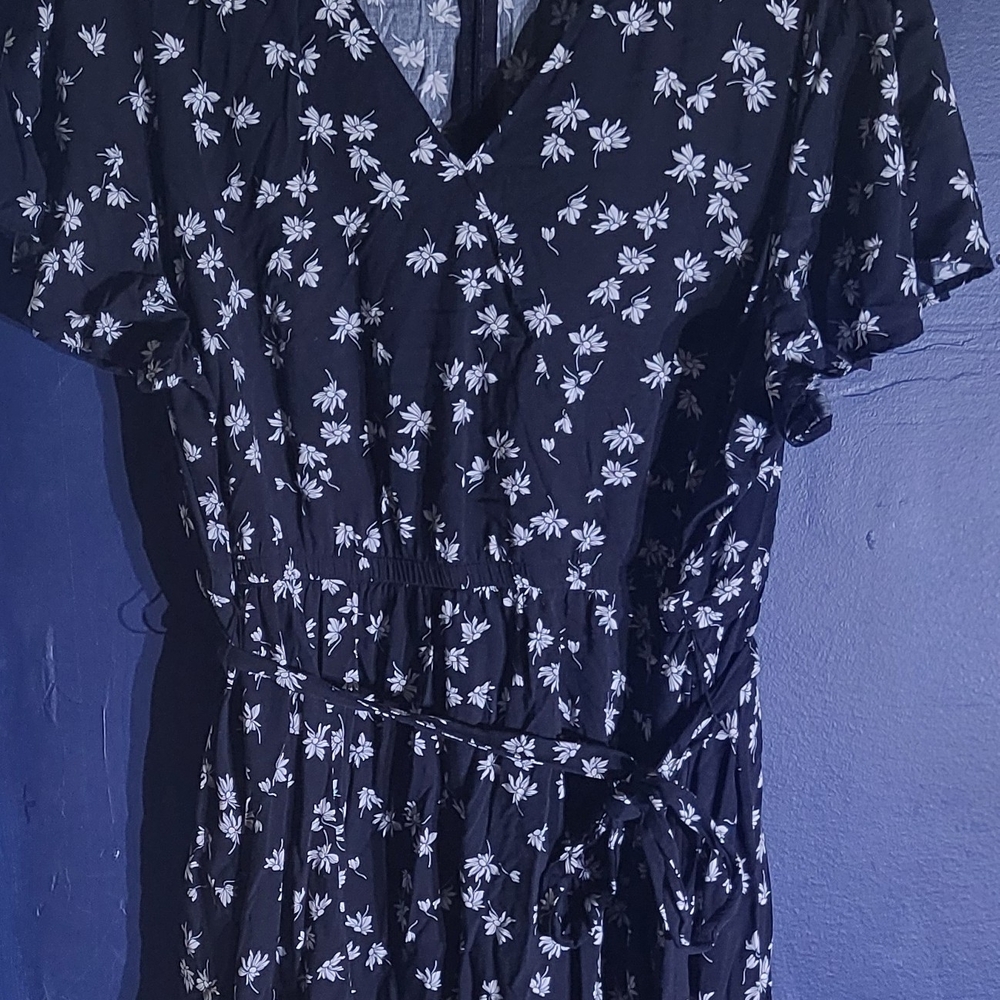 Torrid Dress - Floral Black and White